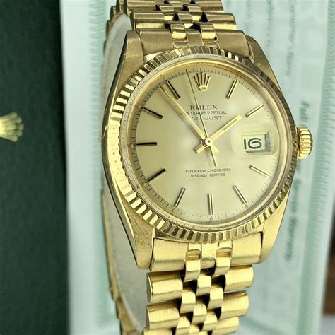 rolex date just gold